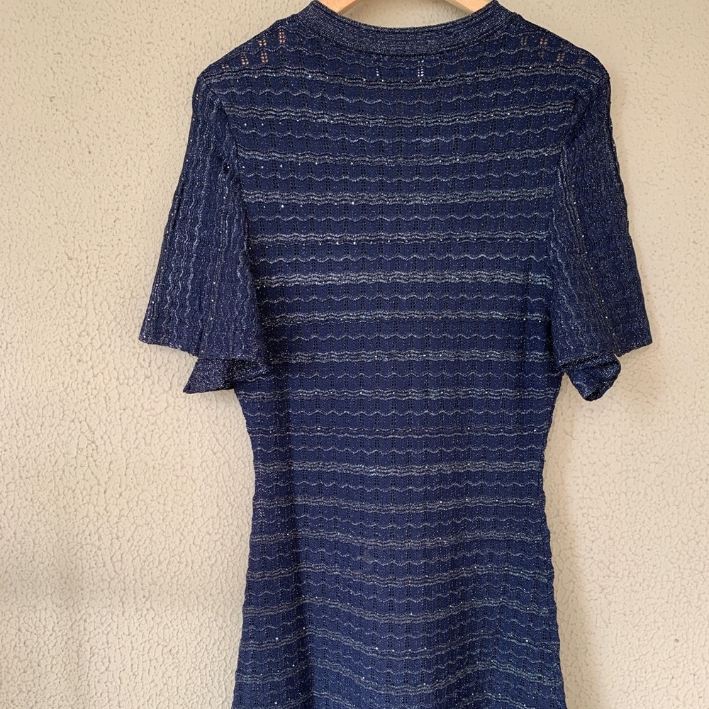Sandro Navy Sparkle Knit Maxi Dress - Picture 11 of 13